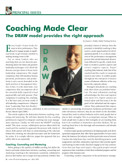 Coaching Made Clear D R A W