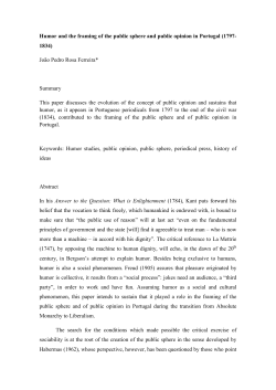 Humor and the framing of the public sphere and public