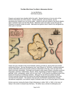 The Man Who Knew Too Much: Athanasius Kircher