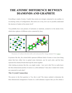 THE ATOMIC DIFFERENCE BETWEEN DIAMONDS AND GRAPHITE