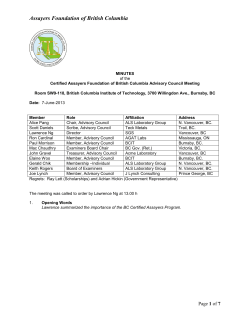 Certified Assayers Foundation of British Columbia