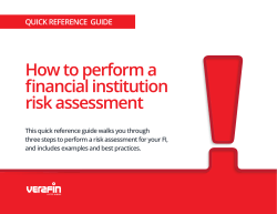 How to perform a financial institution risk assessment
