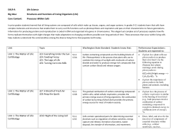 EALR 4: Life Science Big Idea: Structures and Functions of Living