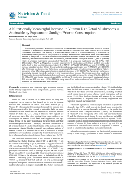 A nutritionally meaningful increase in vitamin D in retail mushrooms
