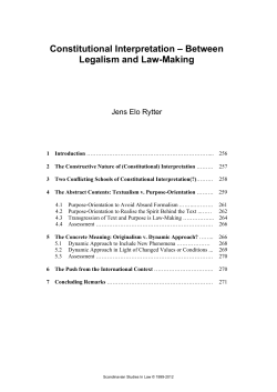 Constitutional Interpretation