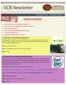 TABLE OF CONTENTS - Wright State University