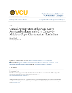 Cultural Appropriation of the Plains Native American Headdress in