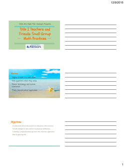 Small Group Math