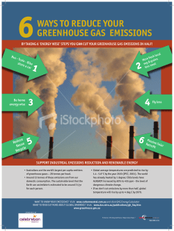 WAYS TO REDUCE YOUR GREENHOUSE GAS EMISSIONS 6 5 4 2