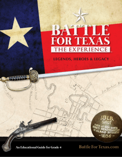 4th Grade - Battle For Texas