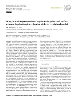 Sub-grid scale representation of vegetation in