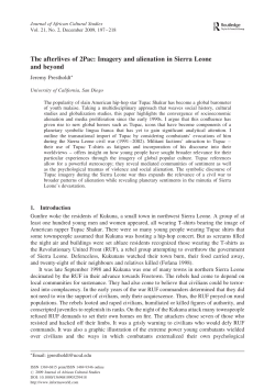 Jeremy Prestholdt, &ldquo;The Afterlives of 2Pac: Imagery and Alienation in