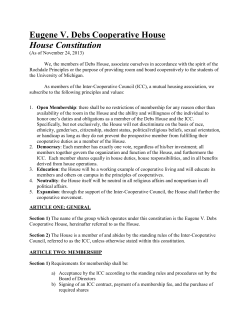 Eugene V. Debs Cooperative House House Constitution