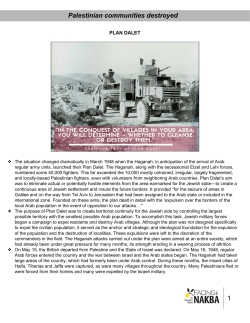 Palestinian communities destroyed