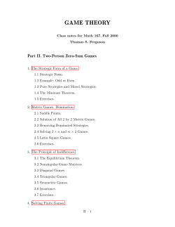 GAME THEORY