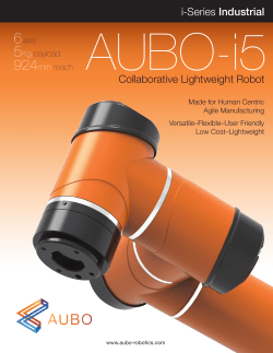 Brochure AUBO Collaborative robot