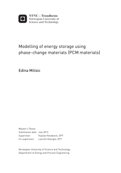 Modelling of energy storage using phase
