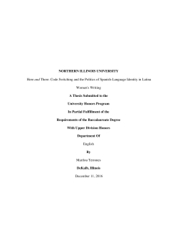 Code Switching and the Politics of Spanish