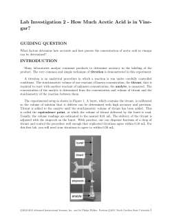 Lab Investigation 2 - How Much Acetic Acid is in Vine