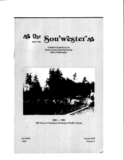1983 100 Years of Cranberry Farming n Pacific County