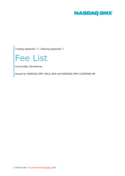 Fee List
