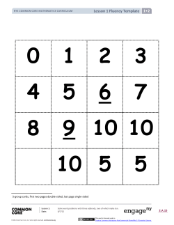 Lesson 1 Fluency Template 1&bull;2