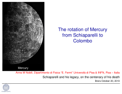 The rotation of Mercury from Schiaparelli to Colombo