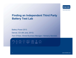 Finding an Independent Third Party Battery Test Lab