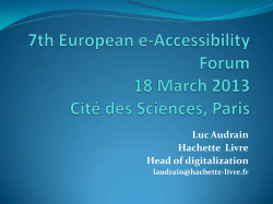 Luc Audrain slides-transparents (English