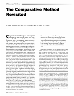 The Comparative Method Revisited