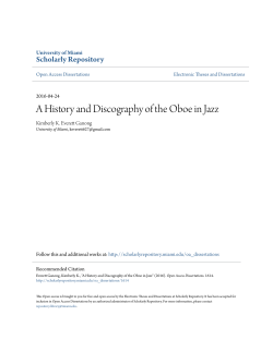A History and Discography of the Oboe in Jazz