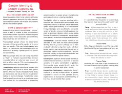 Gender Identity and Expression Factsheet
