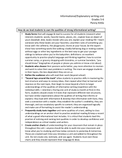 Informational/Explanatory writing unit Grades 5