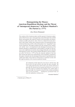 American Republican Ideology and the Threat of