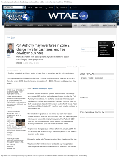 Port Authority may lower fares in Zone 2, charge more for cash fares