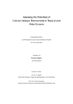 Assessing the Potentials of Calcium Isotope