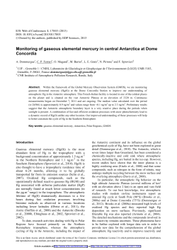 Monitoring of gaseous elemental mercury in central Antarctica at