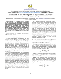 Estimation of the Passenger Car Equivalent: A Review