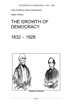 the growth of democracy 1832 &ndash; 1928