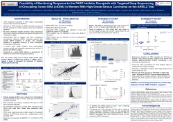 Feasibility of Monitoring Response to the PARP