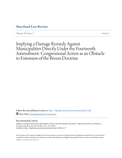Implying a Damage Remedy Against Municipalities Directly Under