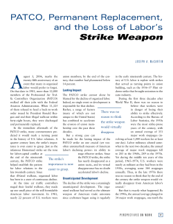 PATCO, Permanent Replacement, and the Loss of Labor`s Strike