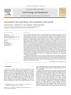 Assessing fire risk using Monte Carlo simulations of fire spread
