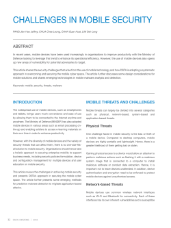challenges in mobile security