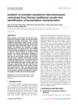 Isolation of aromatic yeasts(non-Saccharomyces cerevisiae) from