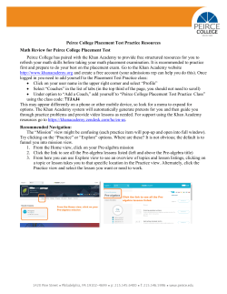 Peirce College Placement Test Practice Resources Math Review for