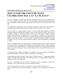 JOIN US FOR THE CINCO DE MAYO CELEBRATION MAY 6 AT &ldquo;LA