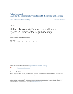 Online Harassment, Defamation, and Hateful Speech