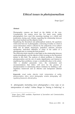 Ethical issues in photojournalism - aab