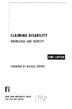 CLAIMING DISABILITY